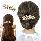 3pcs Opal Flower Rhinestone Hair Clip French Crystal Vintage Hair Barrettes Eleg