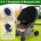 Baby Mosquito Net For Stroller Sun Shade  Shade Cover - Black