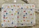 Michael Kors Jet Set Medium Carryall Airplane Print Tote White Bag Logo
