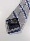 Club Room Mens Gray Blue Silk Necktie Striped Estate Neckwear Classic Dress Tie
