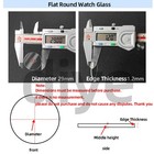 0 8mm 1 0mm 1 2mm 1 5mm Thick 13mm-45mm Flat Sapphire Watch Glass Round Crystal