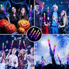 100pcs Led Light Up Foam Sticks Wand Rally Batons Dj Flashing Glow Stick Party