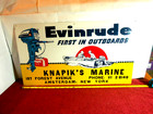 Vintage  25x14 In Evinrude Outboard Boat Motors Metal Adv  Sign - New York - C45