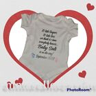 Personalised Custom Baby Name Vest Heart Baby Grow Bodysuit Reveal Announcement