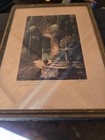Vintage New Orleans Courtyard Print     Illinois Central Railroad Promotional   