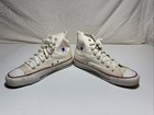 Vintage Converse Chuck Taylor High Top White Canvas Made In Usa 1990s Size 6 5