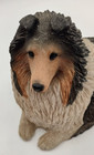 Vtg 1987 Sandicast Sheltie Collie Statue Sandra Brue Signed Figurine Tri-color