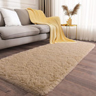 2x6 Beige Shag Runner Rug Soft Plush Non Slip Bedroom Hallway Area Carpet