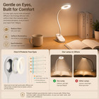 Clip On Rechargeable Reading Light For Bed  3 Color X 3 Brightness 28