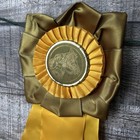 Ribbons Rosettes Lot Of 2 Horse Show Awards 1959   1961 Gold Red Vintage