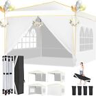 10 x10  Party Tent Wedding Gazebo Car Shelter Canopy With 4 Sidewall Heavy Duty