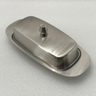 Mid Century Modern Oneida 18 8 Sleek Stainless Steel Butter Dish   Lid Japan