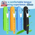 4-pack Colorful Tongue Scraper For Adults With Travel Case  Stainless Steel  Met