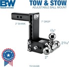 Trailer Hitches Tow   Stow Adjustable Trailer Hitch Ball Mount - Fits 2  Receive