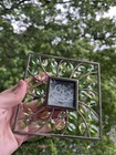 Swarovski Crystal By Yasmine Hund Green   Gold Leaf Picture Frame 2004