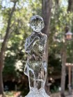 Cambridge Elegant Glass Draped Lady Bashful Charlotte Figurine Flower Arranger