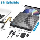 Slim External Cd Dvd Rw Drive Usb 3 0 Writer Burner Player For Laptop Pc Windows