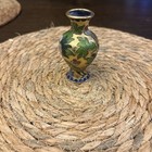 Vintage Miniature Chinese Cloisonn   Vase Set Beautiful