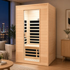 Far Infrared Sauna For Indoor 2 Persons Home Detox Canadian Hemlock 140f 1500w