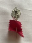 Vintage Polish Eagle Stickpin With Red Ribbon     Poland National Emblem