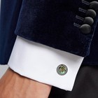 Masonic Cuff Links For Men Sterling Silver Abalone Shell Freemason Cufflinks    