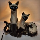 Vintage Siamese Cats Table Tv Lamp Lane   Co Mcm 12 1 4  Unique 1950 s Read
