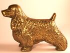 Vtg Brass Cocker Spaniel Dog Figurine Doorstop Heavy Home Decor 3 12lb 6 h9 w