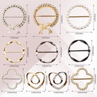 10 Pack Scarf Ring Clip T-shirt Tie Clips For Women  Scarf Ring Clothes Corner K