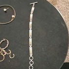 Vintage Sterling 14k Gold Native American Tennis Bracelet Signed D  Streets 8 5 