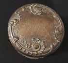 Antique Victorian Cut Crystal Dresser   Powder Jar With Sterling Silver Lid