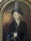 Antique 19th Century Convex Frame And Phonto Great Condition 20 5  X 13 5 