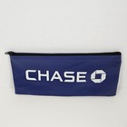 Vintage Chase Bank Cash Money Safe Deposit Bag Blue With Logo   Zipper Jp Morgan