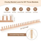 50   Chunky Blanket Loom Foldable Hand Knitting Yarn Wooden Weaving Craft