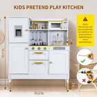 Kids Pretend Play Kitchen Toddler Wooden Kitchen Playset Cooking Toys Age 3 
