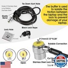 I3c Laptop Cable Lock Hardware Security Cable Lock Anti Theft Combination Loc
