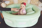 Swim Central 4-in-1 Room To Grow Portable Green Inflatable Baby Bathinet