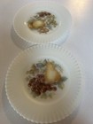 Pair Of Macbeth Evans Petalware Monax Salad Plates With Fruit Design Euc Vtg 