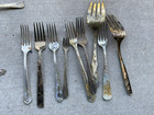 Lot Of 50 Antique Vintage Forks Flatware -  Scrap Quality - No Silver