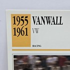 1955-1961 Vanwall Vw Race Car Photo Spec Sheet Card 1956 1957 1958 1959 1960