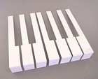 German White Piano Keytops  Full Set Of Piano Keytops With Fronts For 