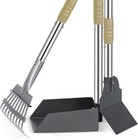 Dog Pooper Scooper  Dog Poop Tray And Rake Set  Pet Waste Removal Scoop With    