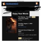 The Odyssey - Imax 70mm Movie Ticket - Cinemark Chicago Il - 8 1 26 3 15pm  g16 
