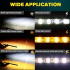32  Single Row Led Light Bar Amber White Strobe Combo Beam For Truck Offroad Utv