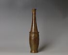 Rare And Uniquely Shaped Signed Japanese Bronze Vase Uu90