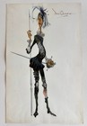 Tony Walton Original Gouache And Ink Costume Sketch For Don Quixote