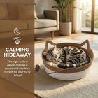 Stimulicat Cat Basket W  Rope Ball  Foldable Scratchable  Washable  Gray 14in