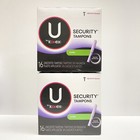 2  U By Kotex Security Tampons Super Unscented   16 Each  32 Total   New Sealed