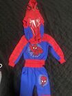 3pcs  Spider-man Toddler Kids Boys Hooded Zipper Vest tops pants Clothes Sets