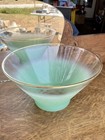 Vintage Blendo Turquoise Large Chip Bowl Mcm Mid-century Modern Kitchen