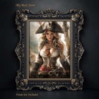 Pirate Captain Art Print  Sexy Woman Poster  Beautiful Pirate Queen Decor D944